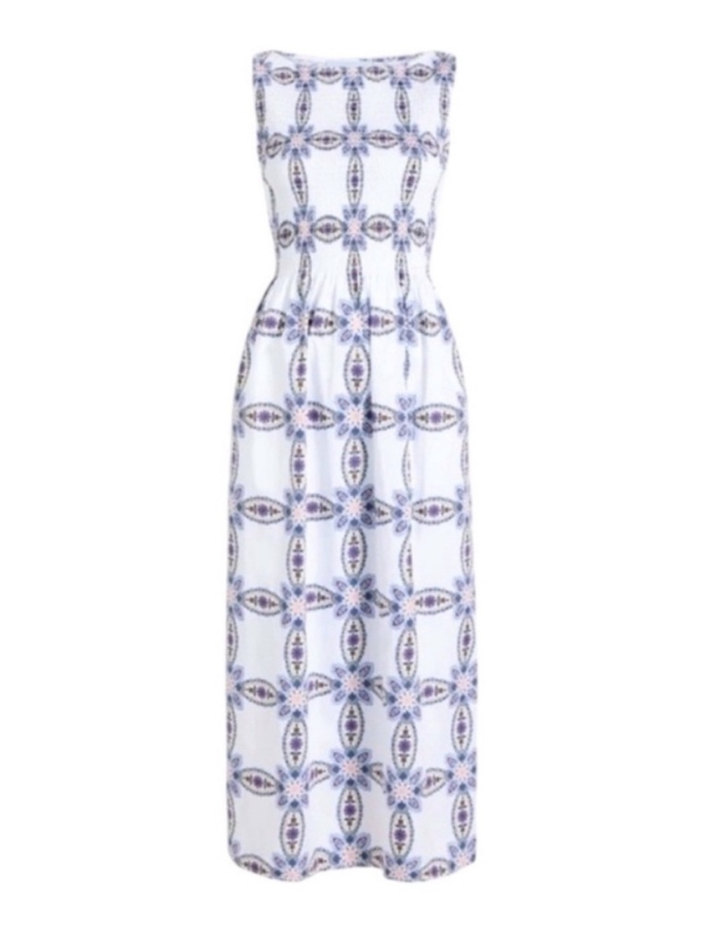 Hill House Cosima Nap dress. Marseille Geo Sateen. S. EUC